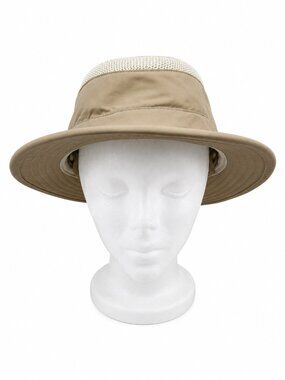 TILLEY Endurables Airflo Brim Hat Sun Bucket 7 1/2" Large Nylon Mesh LTM5 Tan